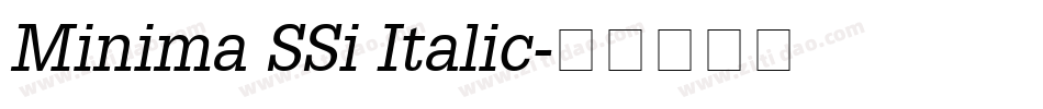 Minima SSi Italic字体转换